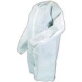 Keystone Safety SMS Lab Coat, No Pockets, Elastic Wrists, Snap Front, Single Collar, Blue, MD 30/Case LC0-BE-SMS-MD
